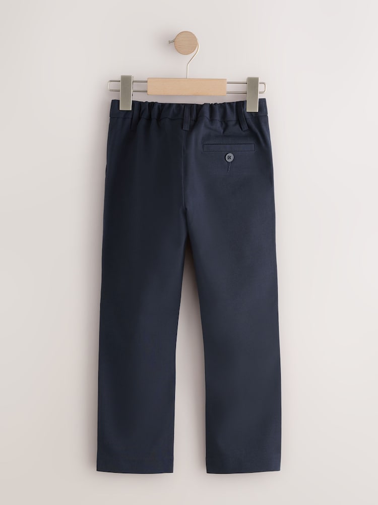 Navy Skinny School Formal Stretch Pull On Waist Trousers (3-17yrs) - Image 2 of 5