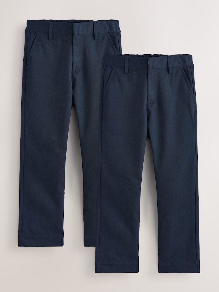 Navy Regular Leg Trousers (3-17yrs) - Image 1 of 7