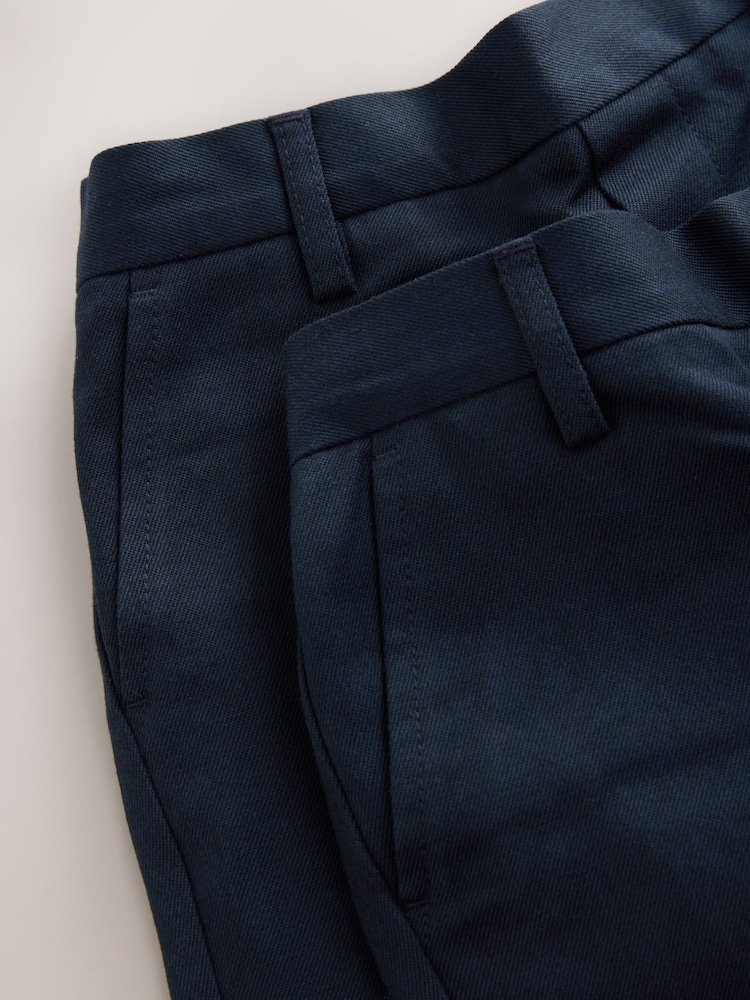 Navy Regular Leg School Trousers (3-17yrs) - Image 4 of 6