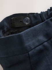Navy Straight Leg Pull On Waist School Trousers 2 Pack (3-17yrs) - Image 8 of 8