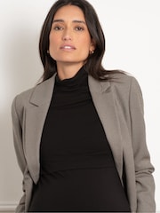 Seraphine Checked Maternity Black Blazer - Image 4 of 5