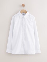 White Regular Fit Extra Long Sleeve School Shirt (10-17yrs) - Image 2 of 5