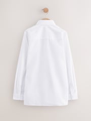 White Regular Fit Extra Long Sleeve School Shirt (10-17yrs) - Image 3 of 5