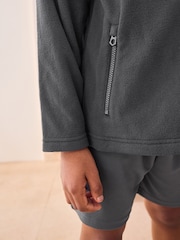 Grau - Fleecejacke mit Reißverschluss und Taschen (3 bis 16 Jahre) - Bild 8 von 8