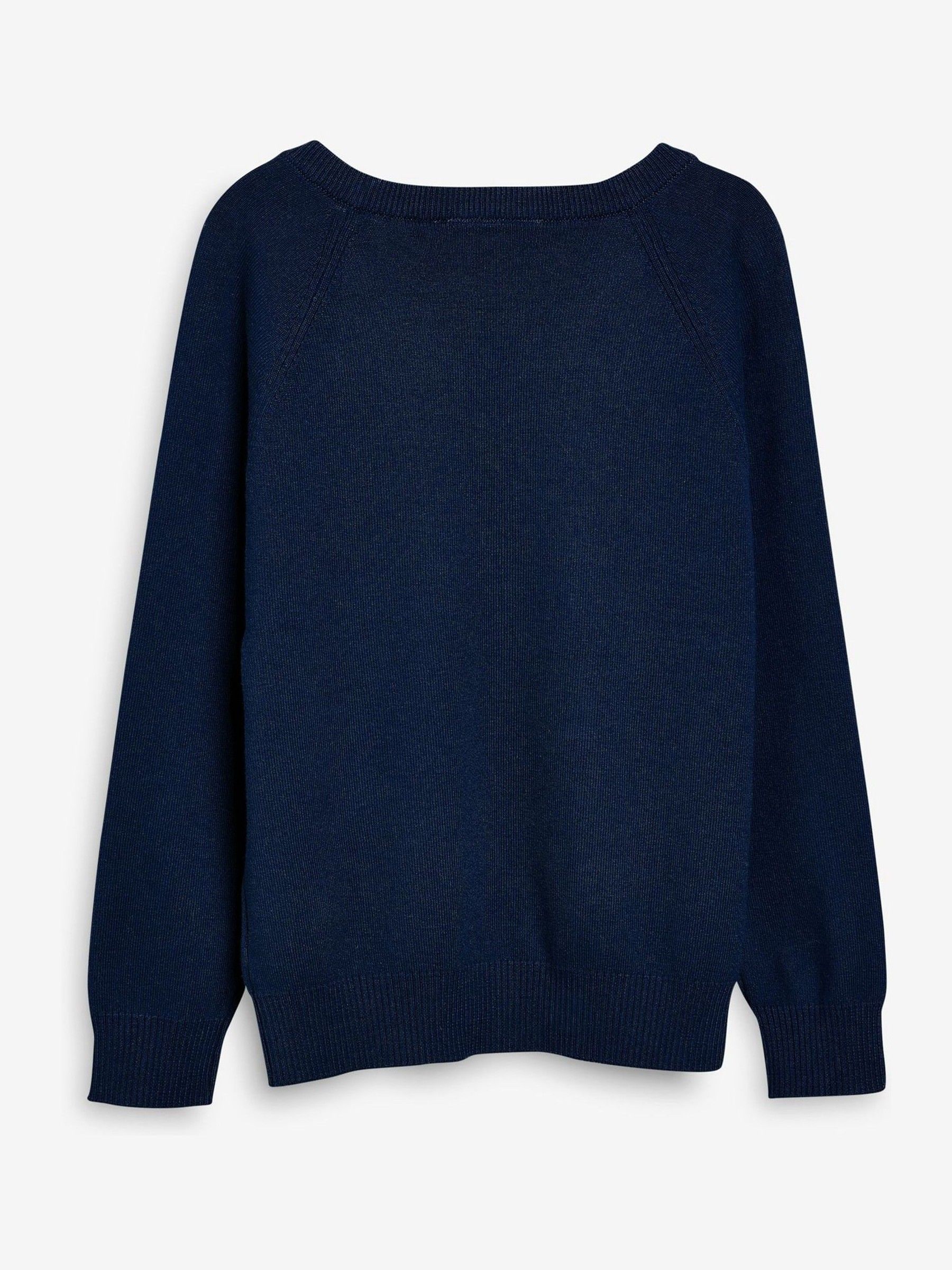 Buy Navy 2 Pack Knitted V-Neck Jumper (3-16yrs) from Next Canada