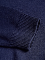 Navy 2 Pack Knitted V-Neck Jumpers (3-16yrs) - Image 7 of 7