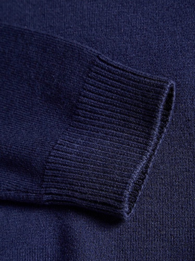 Navy 2 Pack Knitted V-Neck Jumpers (3-16yrs) - Image 7 of 7