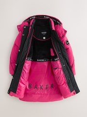 rožnata - Baker by Ted Baker dekliški dolg, odporen na dež, podložen plašč - Slika 11 iz 17