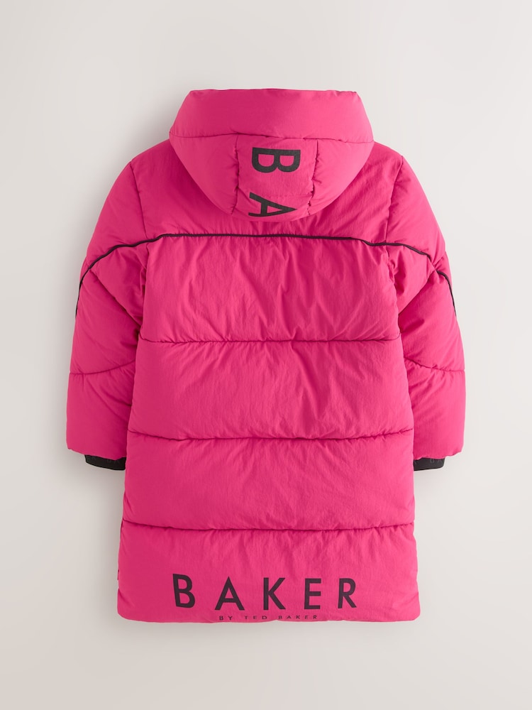 Baker by Ted Baker Girls Shower Resistant Longline Padded Coat - Image 2 of 9