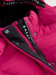 Baker by Ted Baker Girls Shower Resistant Longline Padded Coat - Image 4 of 9