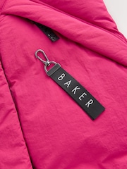 Baker by Ted Baker Girls Shower Resistant Longline Padded Coat - Image 8 of 9