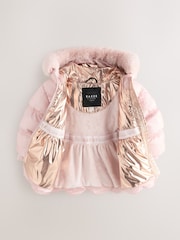Baker by Ted Baker Shower Resistant Scallop Padded Coat With Detachable Bag - Image 2 of 7
