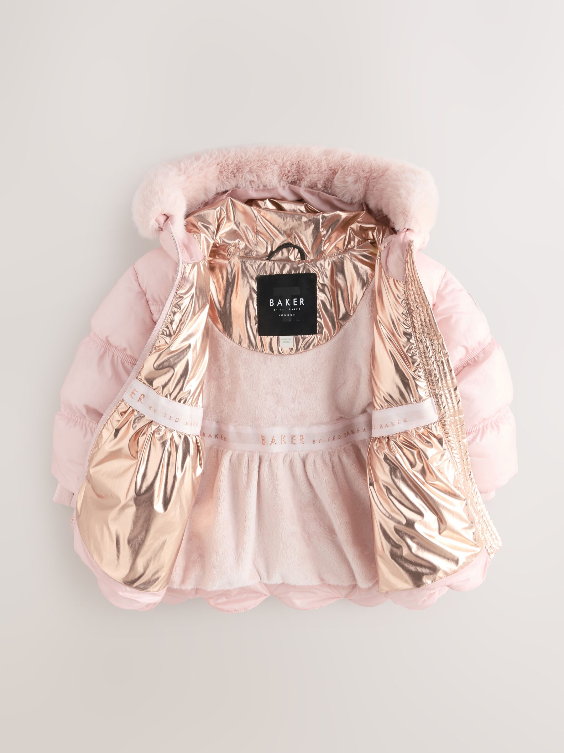 Buy Baker by Ted Baker Shower Resistant Scallop Padded Coat With