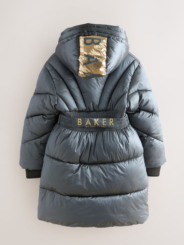 Baker by Ted Baker Navy Shower Resistant Pearl Belted Padded Coat - Bild 2 von 18