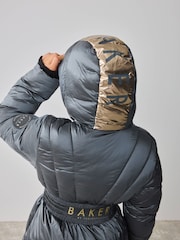 Baker by Ted Baker Navy Shower Resistant Pearl Belted Padded Coat - Bild 5 von 18