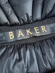 Baker by Ted Baker Navy Shower Resistant Pearl Belted Padded Coat - Bild 8 von 18