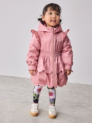 Baker by Ted Baker Pink Shower Resistant Lightweight Scallop Raincoat - Image 1 of 15
