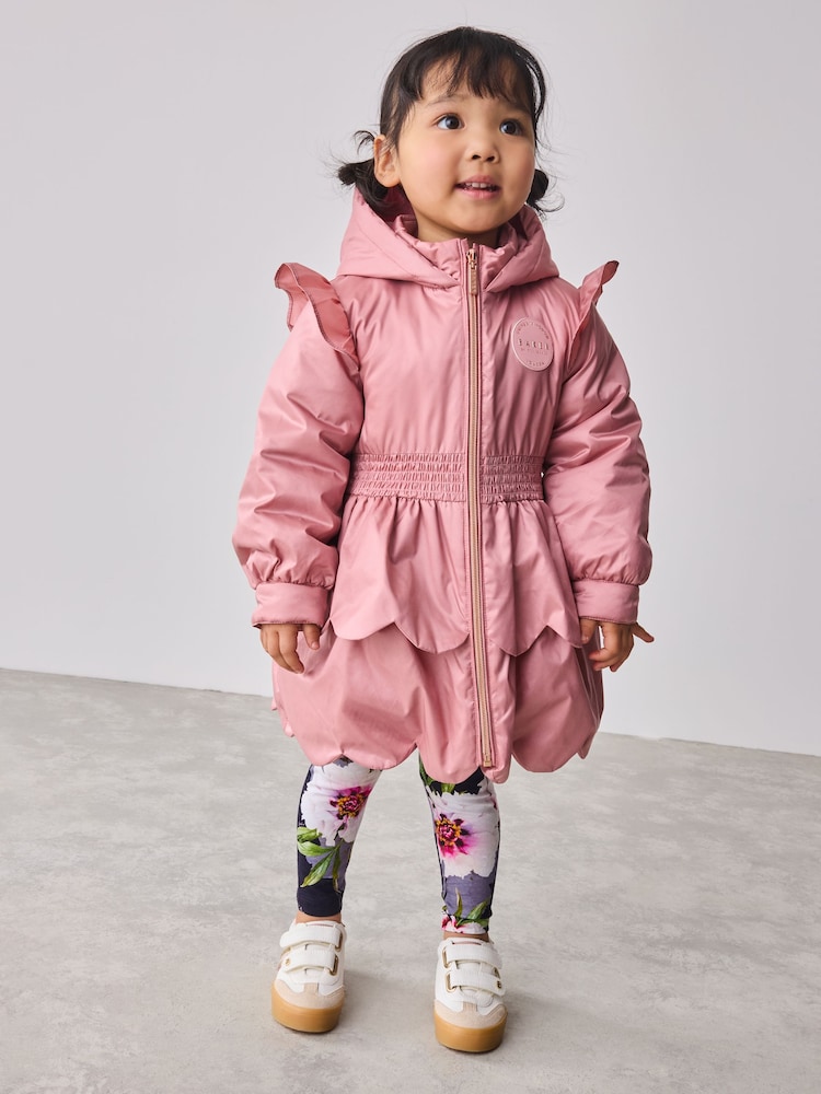 Baker by Ted Baker Pink Shower Resistant Lightweight Scallop Raincoat - Image 1 of 15