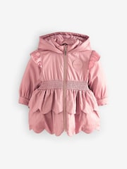Baker by Ted Baker Pink Shower Resistant Lightweight Scallop Raincoat - Image 10 of 15