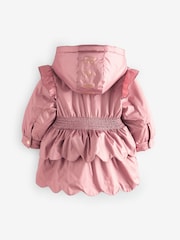 Baker by Ted Baker Pink Shower Resistant Lightweight Scallop Raincoat - Image 12 of 15