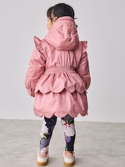 Baker by Ted Baker Pink Shower Resistant Lightweight Scallop Raincoat - Image 3 of 15