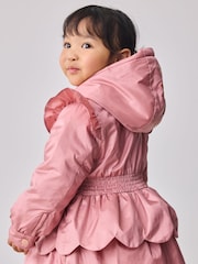 Baker by Ted Baker Pink Shower Resistant Lightweight Scallop Raincoat - Image 4 of 15