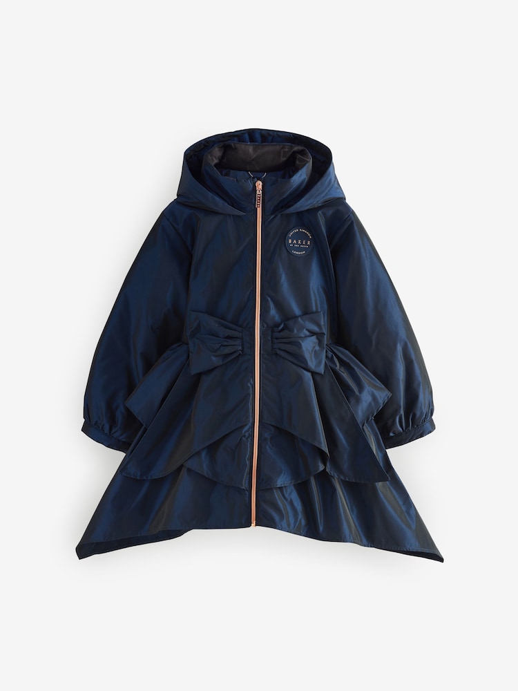 Baker by Ted Baker Shower Resistant Bow Frill Raincoat - Image 1 of 7