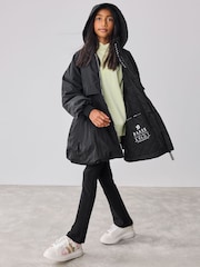 Schwarz - Baker by Ted Baker Shower Resistant Pleated Raincoat - Bild 1 von 17