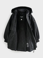 Schwarz - Baker by Ted Baker Shower Resistant Pleated Raincoat - Bild 13 von 17