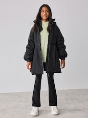 Schwarz - Baker by Ted Baker Shower Resistant Pleated Raincoat - Bild 2 von 17