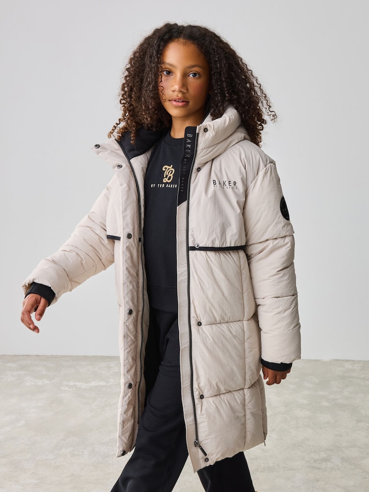 Baker by Ted Baker Girls Shower Resistant Longline Padded Coat - Bild 1 von 19 Baker by Ted Baker Girls Shower Resistant Longline Padded Coat - Bild 1 von 19