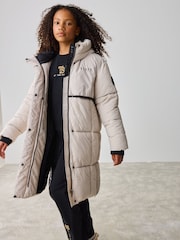 Baker by Ted Baker Girls Shower Resistant Longline Padded Coat - Image 4 of 19