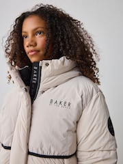 Baker by Ted Baker Girls Shower Resistant Longline Padded Coat - Image 5 of 19