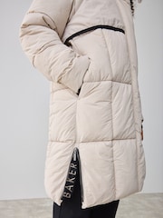 Baker by Ted Baker Girls Shower Resistant Longline Padded Coat - Image 9 of 19