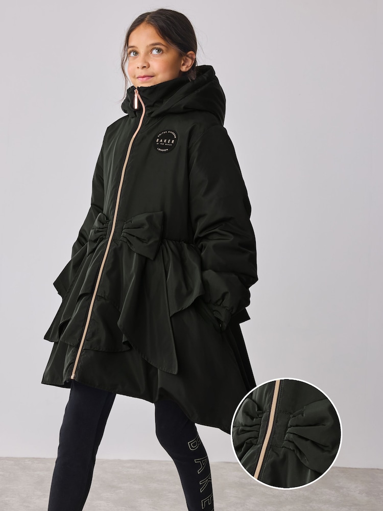 Baker by Ted Baker Shower Resistant Bow Frill Raincoat - Image 1 of 14 Baker by Ted Baker Shower Resistant Bow Frill Raincoat - Image 1 of 14