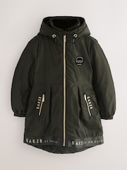 Khakifarben/Grün - Baker by Ted Baker Shower Resistant Branded Hem Raincoat - Bild 9 von 16