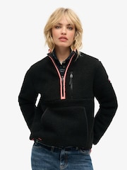 Superdry Black Outdoor Half Zip Fleece - Image 1 of 7