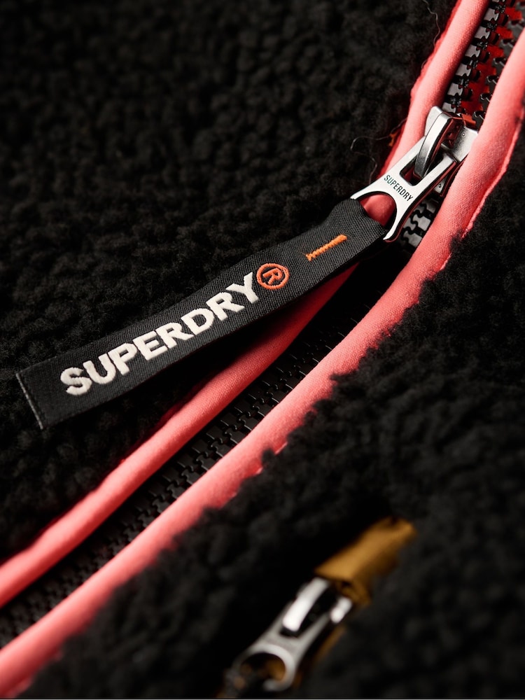 Superdry Black Outdoor Half Zip Fleece - Image 7 of 7