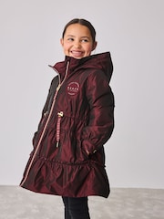 Baker by Ted Baker Shower Resistant Tiered Frill Raincoat - Image 3 of 17