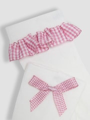 JoJo Maman Bébé Pink Frilly Socks 3 Pack - Image 5 of 5