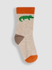JoJo Maman Bébé Navy 3-Pack Printed Socks - Image 4 of 4