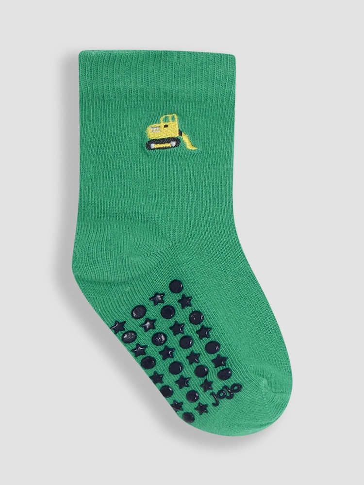 JoJo Maman Bébé Blue Printed Socks 3 Pack - Image 2 of 4