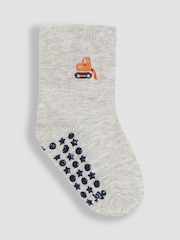 JoJo Maman Bébé Blue Printed Socks 3 Pack - Image 3 of 4