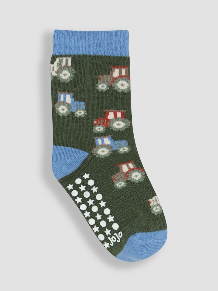 JoJo Maman Bébé Neutral Printed Socks 3 Pack - Image 4 of 4