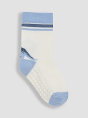 JoJo Maman Bébé Ecru Cream 3-Pack Printed Socks - Image 5 of 6