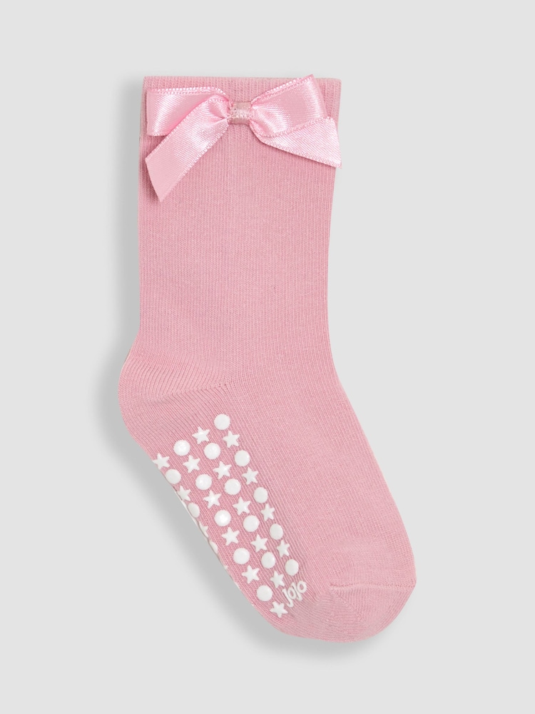 JoJo Maman Bébé Pink Bow Socks 2 Pack - Image 2 of 5