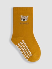JoJo Maman Bébé Yellow 3-Pack Printed Socks - Image 2 of 4