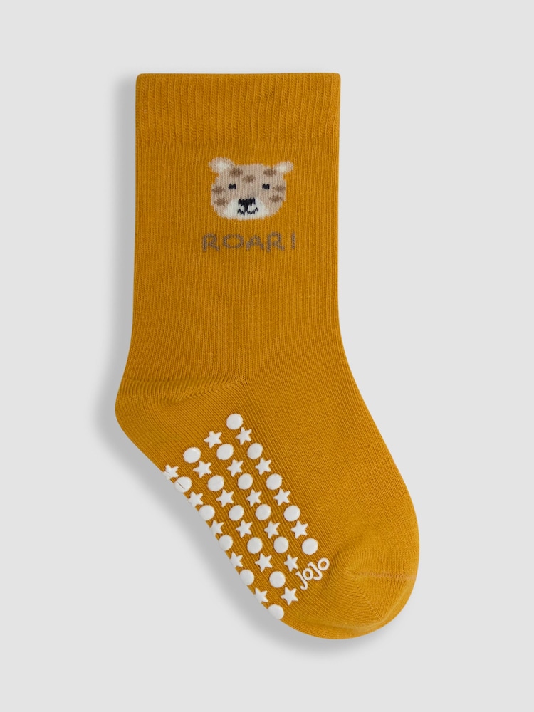 JoJo Maman Bébé Yellow 3-Pack Printed Socks - Image 2 of 4