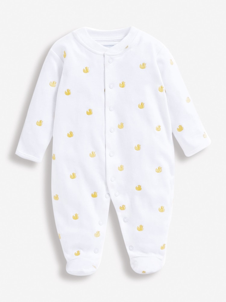 Costum întreg de dormit cu broderie rață JoJo Maman Bébé - Image 5 of 6