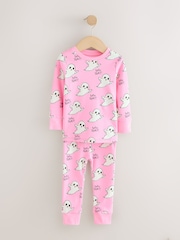 Grey Ghost & Pumpkin Print Halloween Snuggle Pyjamas (9mths-12yrs) - Image 3 of 8